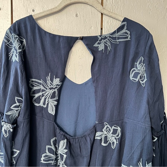 Lost + Wander Boho Floral Embroidered Swim Tunic Dress Médium - Picture 6 of 12